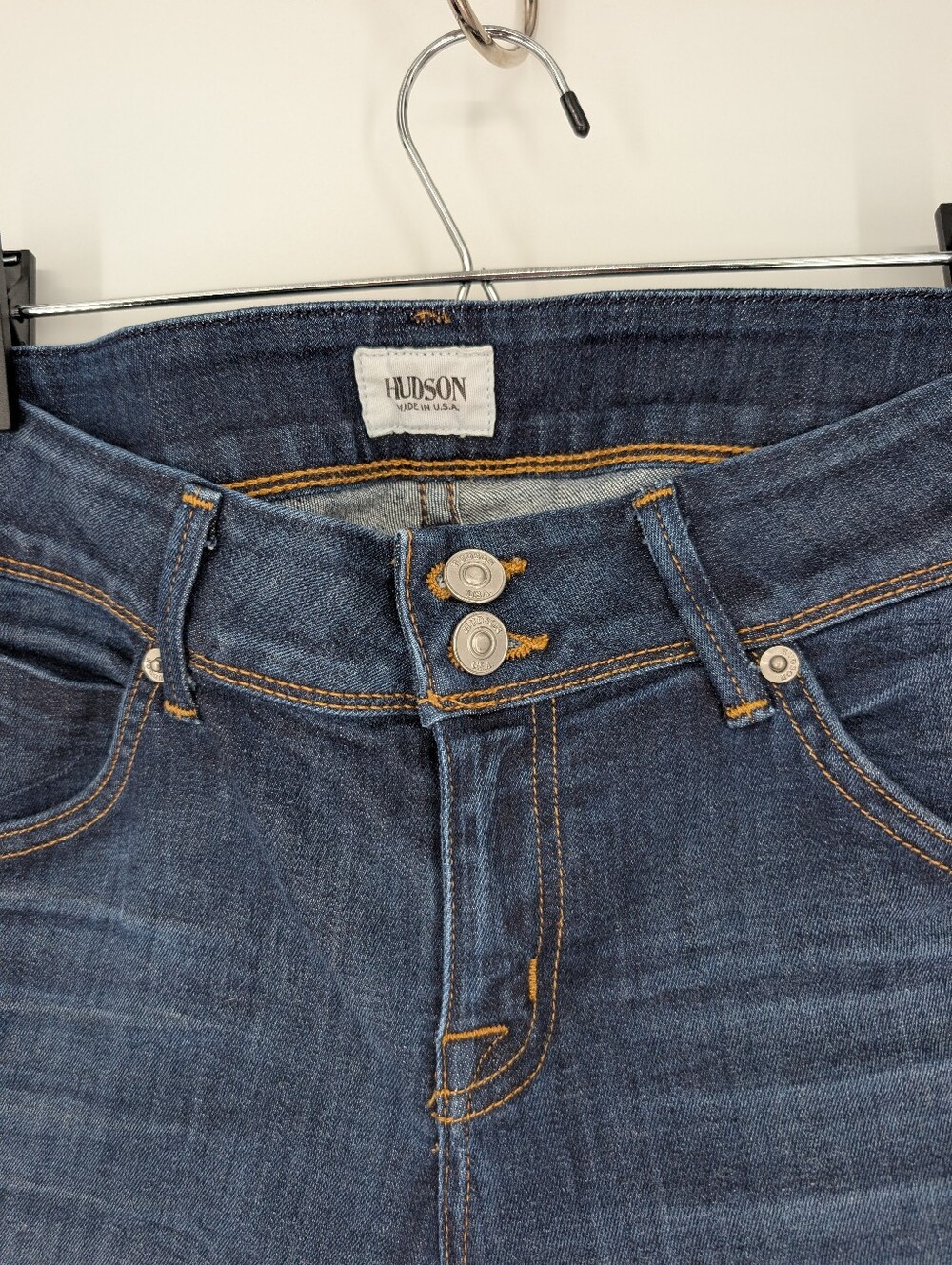 Hudson Jeans Beth Petite Baby Boot Cut Jeans Dark Wash Flap Pocket Y2k 29 - Picture 3 of 10